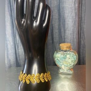 Vintage Avon Gold Tone Bracelet Teardrop Link Design Signed Retro